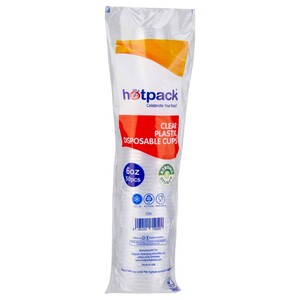 Hotpack Clear 6Oz Plastic Cups 50 Pieces