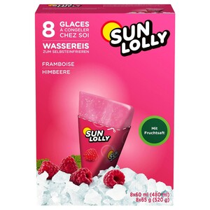 Sun Lolly Sunquick Raspberry 65G X8