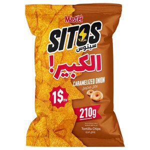 Master Sitos Tortilla Chips Caramelized Onion 210G