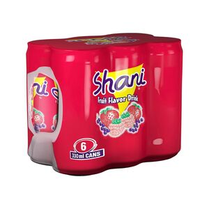 Shani Carbonated Drink Fruity Flavored 330Ml X6