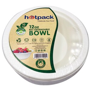 Hotpack Organic Bowls Plastic Free 12Oz