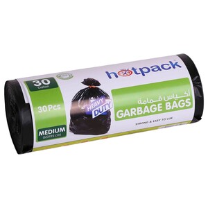 Hotpack Garbage Bags Roll Medium Black 30 Gallon 65X95cm