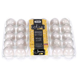 Jenan Eggs White Large 30 Pieces