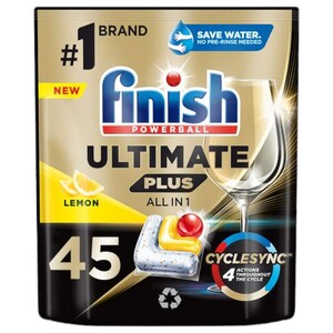 Finish Ultimate Plus Lemon Sparkle 45 Pods