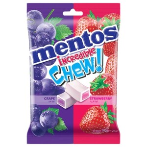 Mentos Incredible Chew Strawberry & Grape 140G