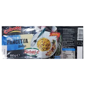 Furlotti Cubetti Pancetta Dolce 180G