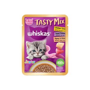 Whiskas Tasty Mix Junior Chicken Tuna & Sweet Potato Cat Food 70 Gr
