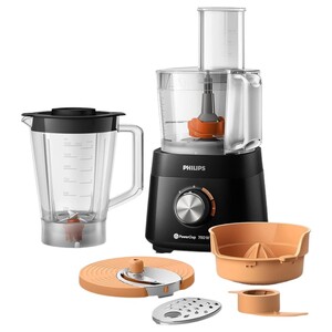 Philips Food Processor Compact 7000 Series Hr7302, 2 Speeds, 2.1L, 750 Watts, Black