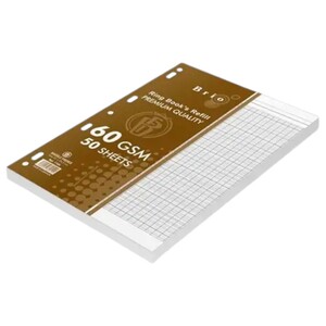 Brio Ring Book's Refill 50 Sheets 16*21Cm 60G
