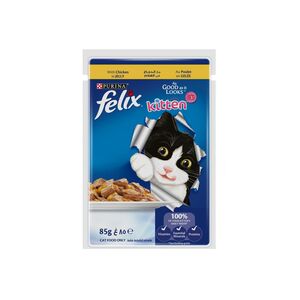 Felix Kitten With Chicken Cat Food 85 Gr