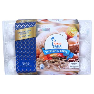 Saha Eggs White Vitamin D Medium 15 Pieces