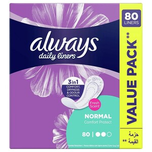 Always Panty Liners Comfort Protect Fresh Scent 80 Pads
