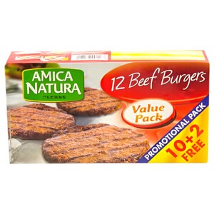 Amica Natura Beef Burgers 12 Pieces 684G