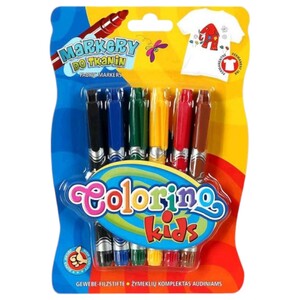 Colorino Kids Markery Fabric Markers *6