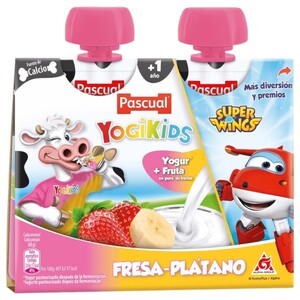 Pascual Yogikids Strawberry And Banana 80G X2