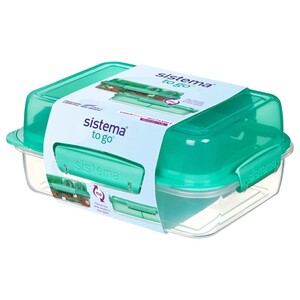 Sistema To Go Flip Lunch Stack Rectangle 60.8Oz / 1.8L