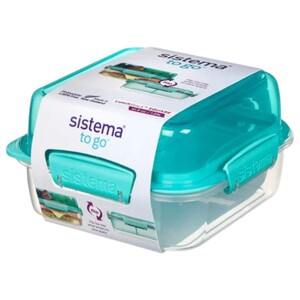 Sistema To Go Flip Lunch Stack Square 41.9Oz / 1.24L