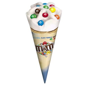 M & M Vanilla Flavored Ice Cream Cone 110 Ml