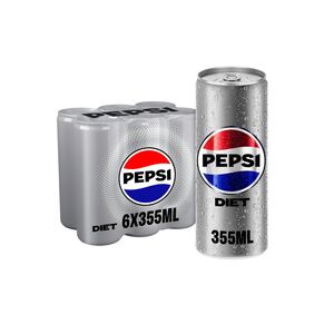 Pepsi Diet Soft Drink Can 330Ml X6