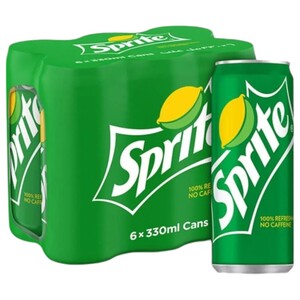 Sprite Soft Drink Can 330Ml X6