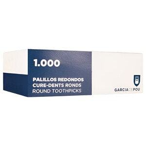 Garcia De Pou Toothpicks Round Box 1000 Pieces 2Mmx68mm