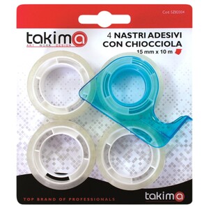 Takima Adhesive Tape With Dispenser 4 Pieces 15Mmx10m