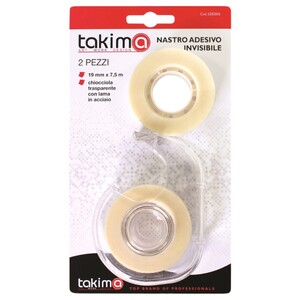 Takima Tape Adhesive Invisable With Dispenser 2 Pieces 19Mmx7.5M