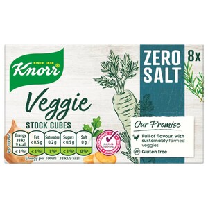 Knorr Stock Cubes Veggie Zero Salt 8 Cubes 72G