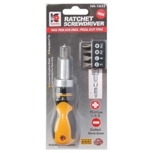 Kadris Ratchet Screwdriver Set With 5 Pieces