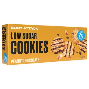 Body Attack Peanut Chocolate Cookies Low In Sugar 115G