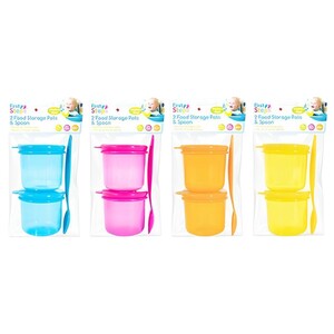 Rsw First Steps 2 Food Storage Pots & Spoon 6M+
