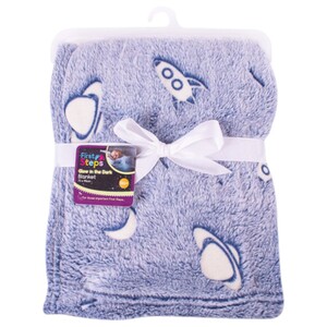 First Steps Glow In The Dark Blanket 70X90cm 0M+ Blue