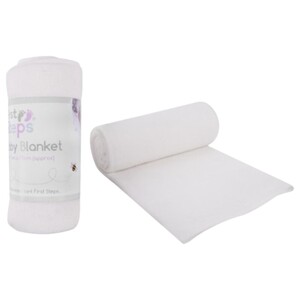 First Steps Baby Blanket 70X70cm 0M+ White