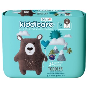 Kiddicare Deluxe Nappy Toddler 10-14Kg 34 Pieces