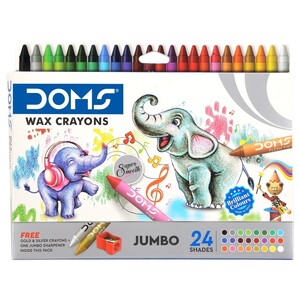 Doms Jumbo Wax Crayons 24 Shades
