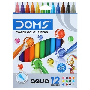 Doms Aqua Water Colour Pens 12 Pieces