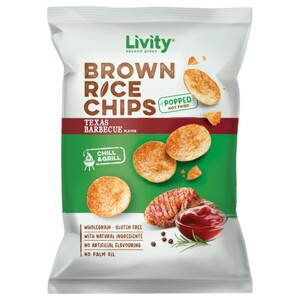 Livity Brown Rice Chips Texas Barbecue 60G