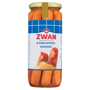 Zwan 8 Pork Hot Dog Sausages 320G