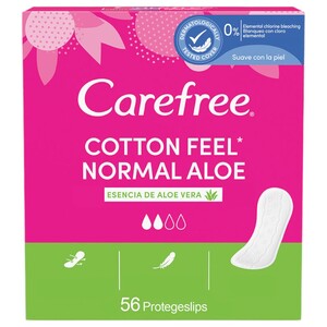 Carefree Pantyliners Cotton Aloe 56 Pads