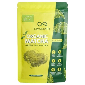 Livsmart Organic Premium Grade Matcha Green Tea Powder 100G