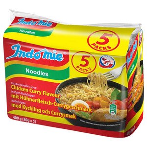 Indomie Chicken Curry Noodles 80G 4 + 1 Free