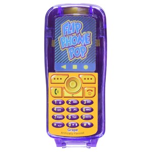 Kidsmania Hoopz Flicker Flip Phone Pop Candies Cherry, Blue Raspberry, Watermelon Assorted Flavor 30G