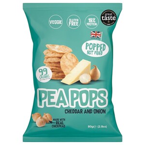 Pea Pops Chickpeas Chips Cheddar And Onion 80G