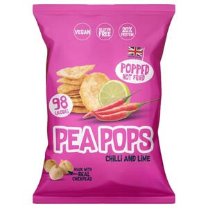 Pea Pops Chips Chilli And Lime 80G