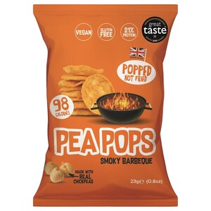 Pea Pops Chips Smokey Bbq 23G