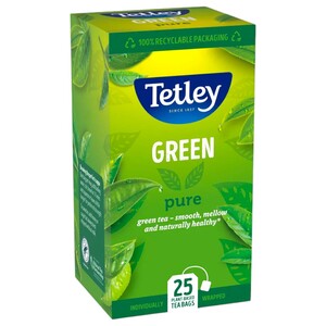 Tetley Pure Green Tea Envelopes 25 Pieces