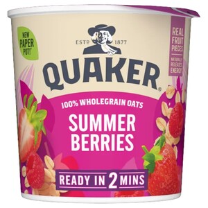 Quaker Oat Porridge So Simple Summer Berries Pot 58G
