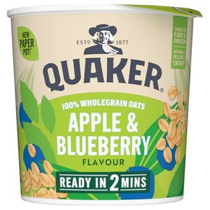 Quaker Oat Porridge So Simple Apple & Blueberry Pot 57G