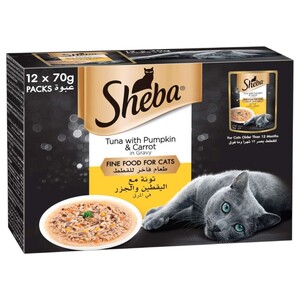Sheba Cat Food Tuna With Pumpkin & Carrot 70G X12