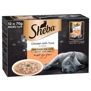 Sheba Cat Food Chicken And Tuna 70G X12